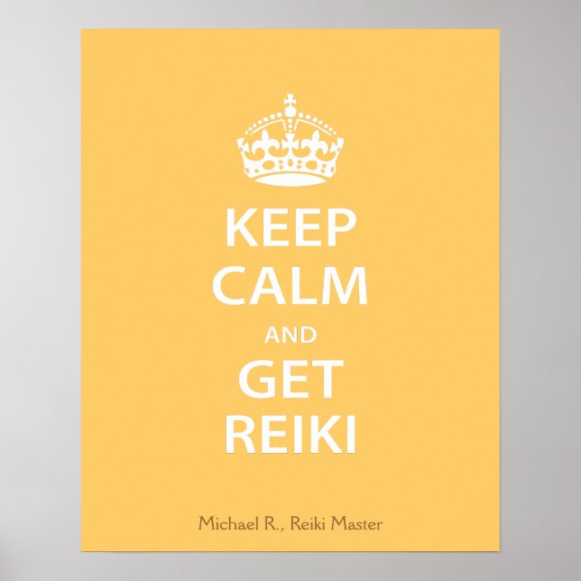 Poster Keep Calm and Get Reiki (Devant)
