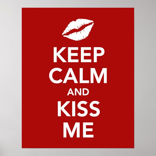 Poster Keep Calm and Kiss Me (Devant)