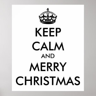 Poster KEEP CALM and MERRY CHRISTMAS - Change background
