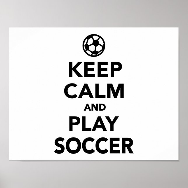 Poster Keep calm and play Soccer (Devant)