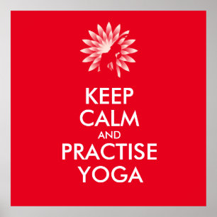 Poster Keep calm and practise yoga