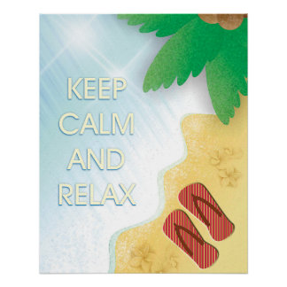 Poster Keep calm and relax.