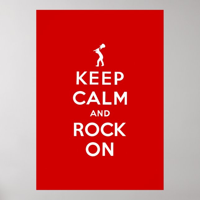 Poster Keep calm and rock on (Devant)
