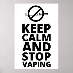 Poster Keep Calm And Stop Vaping - Anti Vape