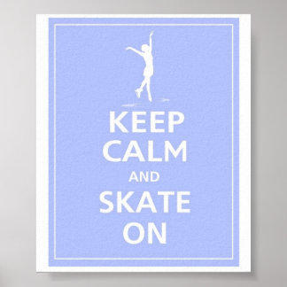 Poster Keep calm... Patins sur