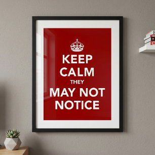 Poster Keep Calm They May Not Notice