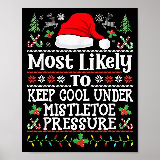 Poster Keep Cool Under Mistletoe Pressure - Christmas Chi (Devant)