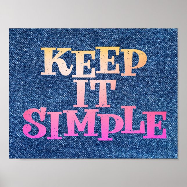 Poster Keep It Simple Recovery Design (Devant)