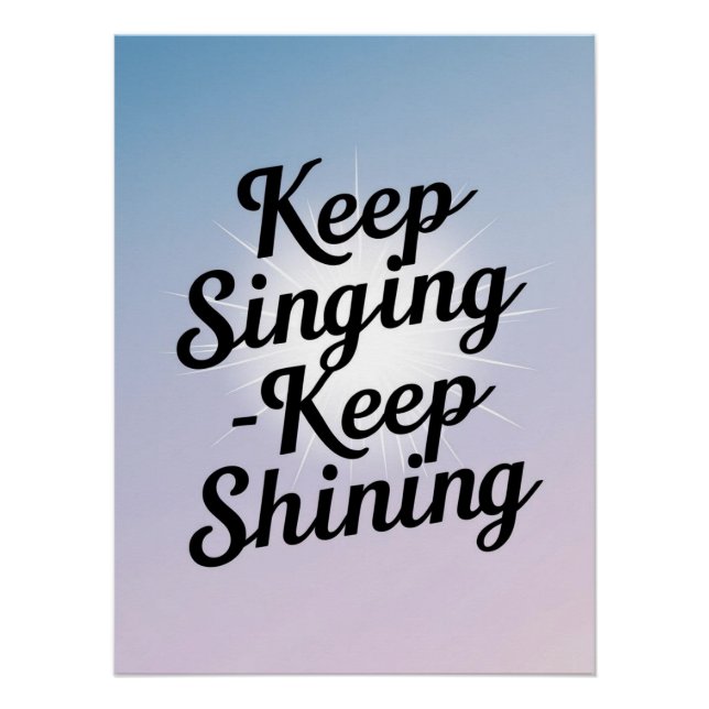 Poster Keep Singer-Keep Shining option 2 (Devant)
