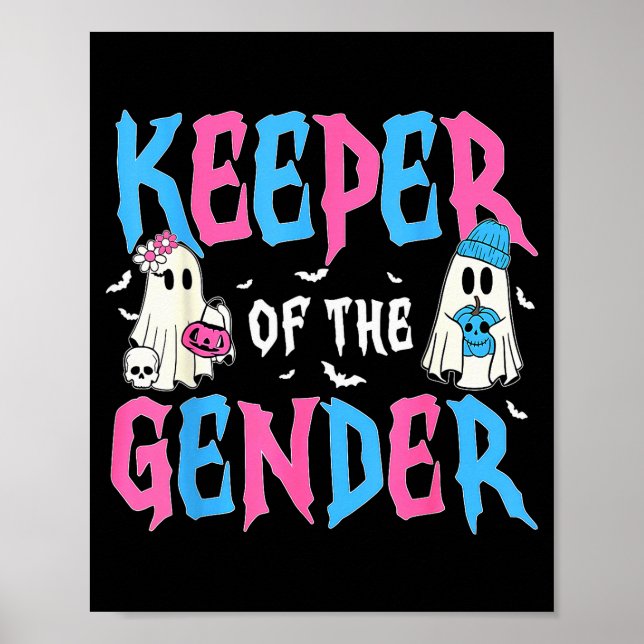 Poster Keeper Of The Gender Pumpkin Halloween Baby Gender (Devant)