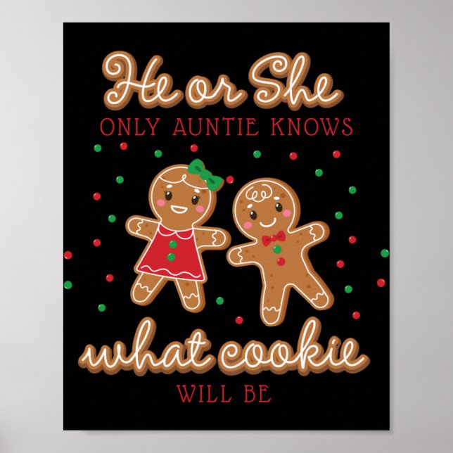 Poster Keeper Of The Gender Reveal Gingerbread Auntie T S (Devant)