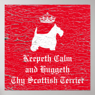 Poster Keepeth Calm Scottish Terrier Personnalisez