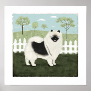 Poster Keeshond de campagne