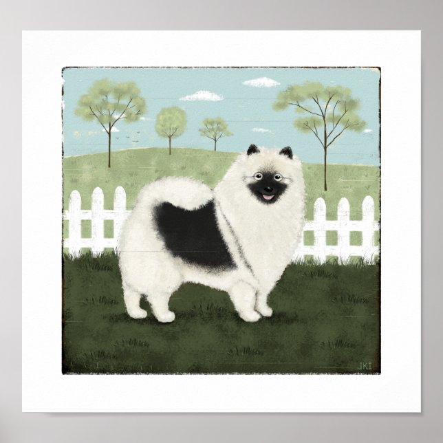 Poster Keeshond de campagne (Devant)
