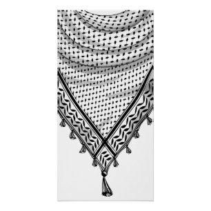 Poster Keffiyeh Écharpe palestinienne tissu traditionnel