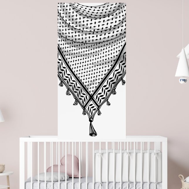 Poster Keffiyeh Écharpe palestinienne tissu traditionnel (Pépinière 2)