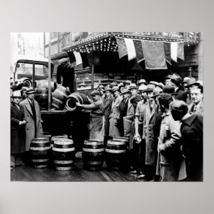 Poster KEG BEER est LIVRÉE comme INTERDICTION FIN 1933