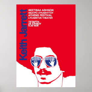 Poster Keith Jarrett en Grèce Jazz Vintage