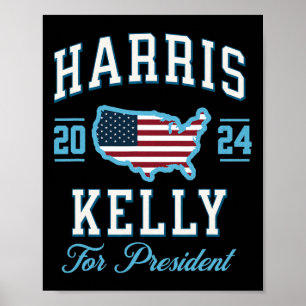 Poster Kelly 2024 Drapeau de l'élection présidentielle Vi