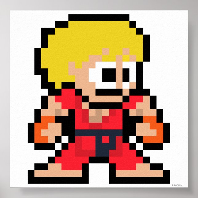 Poster Ken 8 bits (Devant)