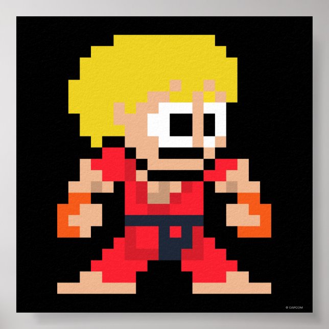 Poster Ken 8 bits (Devant)