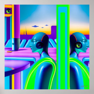 Poster Ken Gage Futur Spectre Sci-Fi