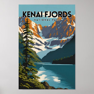 Poster Kenai Fjords National Park Travel