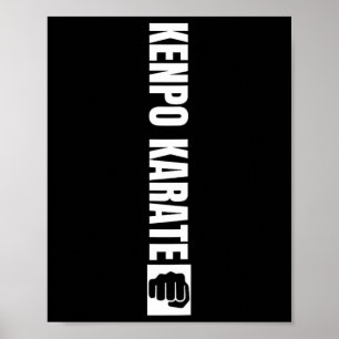 Poster Kenpo Karate Entraîneur Vintage détendu Américain