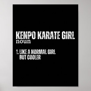 Poster Kenpo Karate Girl Définition Drôle Femmes Américai