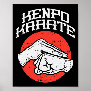 Poster Kenpo Karate Salutation Kempo Arts martiaux Hommes