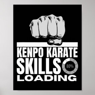 Poster Kenpo Karate Skills Chargement amusant American Ke