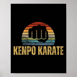 Poster Kenpo Karate Vintage Retro les années 70 Design Am
