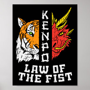 Poster Kenpo Loi Du Dragon De Tigre De Poing Kempo Karate