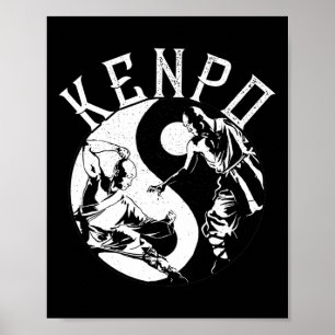 Poster Kenpo Yin Yang Martial Arts Japonais Kempo Fighter