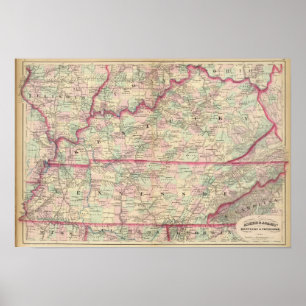 Poster Kentucky, Tennessee 2
