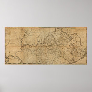 Poster KentuckyPanoramic MapKentucky