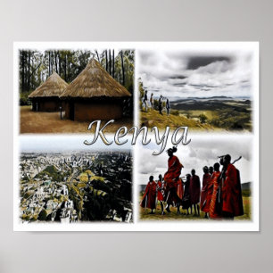Poster Kenya - Mosaic -