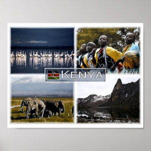Poster Kenya - Mosaic -