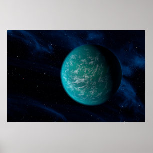Poster Kepler 22b, Une planète extra-solaire.