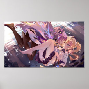 Poster Keqing et Barbara Genshin Impact