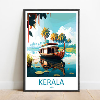 Poster Kerala Travel Print Wall Art Kerala Wall Hanging H