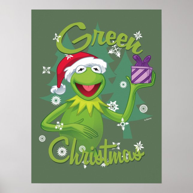 Poster Kermit la grenouille | Noël vert (Devant)