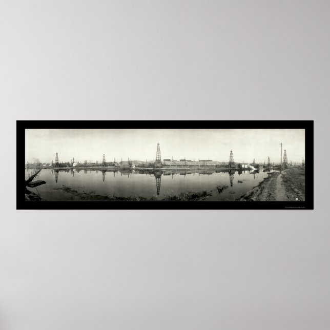 Poster Kern River, CA Oil Photo 1910 (Devant)