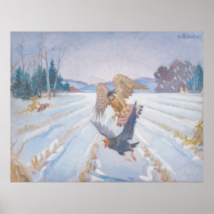 Poster Kestrel's Quarry - Kulhanek Wildlife Art Print