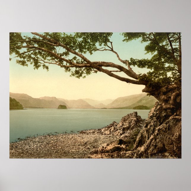 Poster Keswick I, Derwentwater, Lake District, Angleterre (Devant)