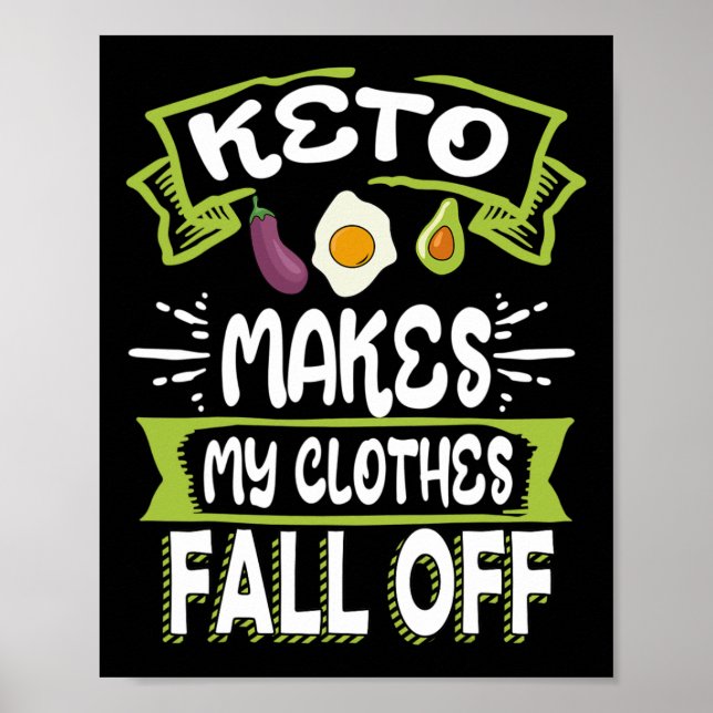 Poster Keto Diet Basse Carbe Ketogénique Vêtements de Két (Devant)