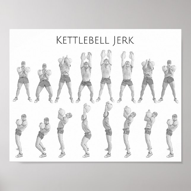 Poster Kettlebell Jerk (Devant)
