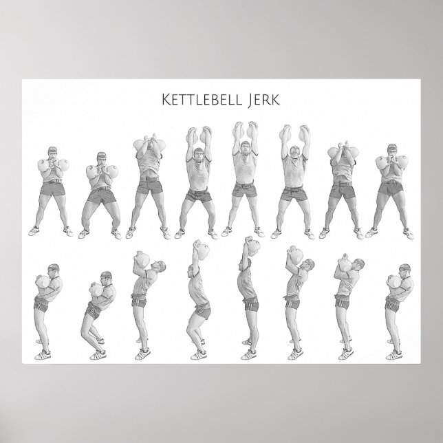 Poster Kettlebell Jerk (Devant)