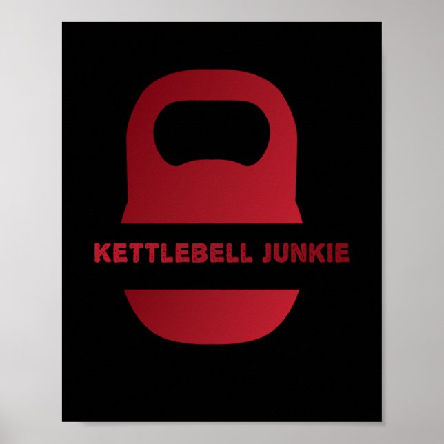Poster Kettlebell Junkie Fitness Muscle Building (Devant)