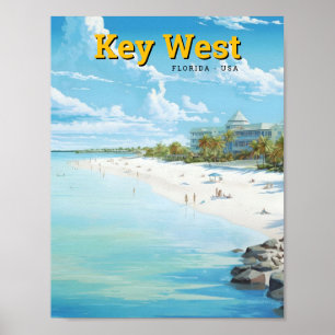 Poster Key West Florida USA Vintage voyage d'art